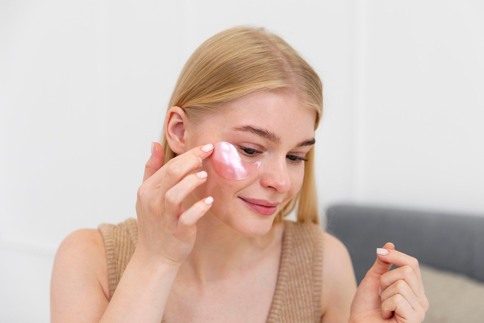 women apply moisturizeron her face