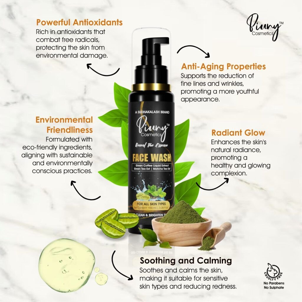 benefits of piuny green tea face wash